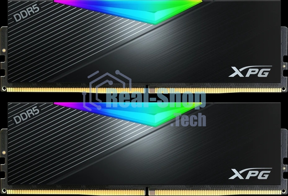 Оперативная память XPG Lancer, DDR5, 32Gb (2x16GB), 8000MHz, CL38, DIMM, с радиаторами, RGb черный