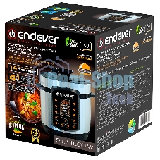 Мультиварка-скороварка Endever Vita-99, черный/стальной, мощность 1000 Вт, емкость 5л, 14 авторежимов работы, книга рецептов, 2 шт/уп.