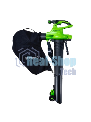 Воздуходув-Садовый Пылесос аккумуляторный GreenWorks GD40BVIIk4, 40V, бесщеточный, c 1хАКБ 4Ач и ЗУ (2406907UB)