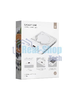 Плита настольная электрическая Galaxy Line GL3060 белый, 2 кВт, индукция, конфорки - 1, стеклокерамика, сенсор