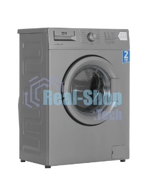 Стиральная машина Beko WRE 65P1 BSS серебристый, загрузка фронтальная 6 кг, 1000 об/мин., класс: А