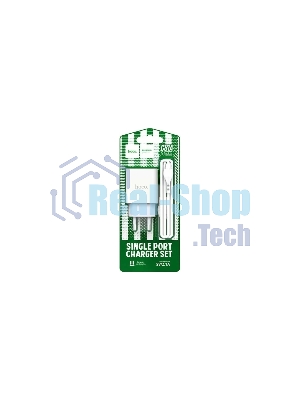 Блок питания (сетевой адаптер) HOCO C81A Asombroso single 1xUSB с кабелем Type-C, 2.1A, 10W, белый