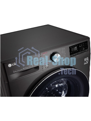 Стиральная машина LG F4V9RWP2E черный, загрузка фронтальная 10.5 кг, 1400 об/мин, класс A+++