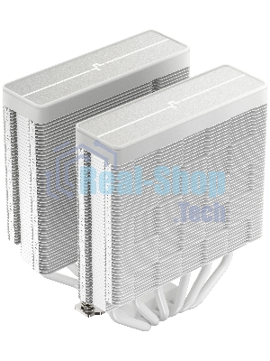 Кулер для процессора DEEPCOOL AG620 WH ARGb V2 LGA20XX/1700/1200/115X/AM5/AM4 (9шт/кор, TDP 260W, PWM, ARGb DUAL Fan 120мм, 6 тепл. трубок, белый) RET