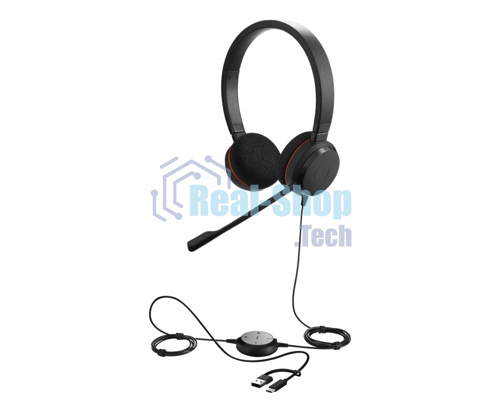 Гарнитура Jabra Evolve 20 MS Stereo USB чёрный, проводная