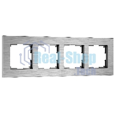 Рамка на 4 поста WERKEL AluMax (алюминий) W0043506