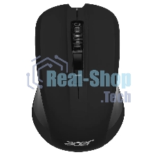 Мышь беспроводная Acer OMR010 черный, 1200 dpi, радиоканал, USB, кнопки - 3