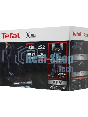 Пылесос вертикальный Tefal X-Force Flex 11.60 Aqua TY9890WO, синий/серый
