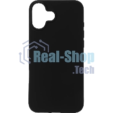 Чехол (клип-кейс) BoraSCO для Apple iPhone 16 Plus Silicone Case черный (73521)
