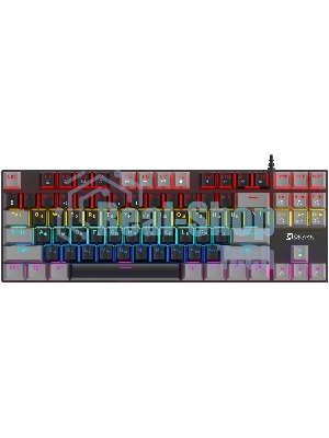 Клавиатура проводная Oklick K600X механическая черный/серый USB Multimedia for gamer LED