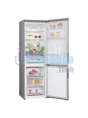 Холодильник LG GC-B459ANMW серебристый двухкамерный 234/110л морозилка снизу, No Frost