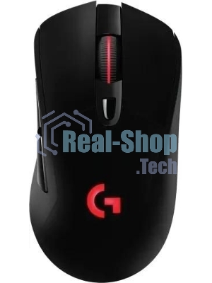 Мышь игровая Logitech G703 Lightspeed черная, сенсор 100-25600dpi (Hero25K), беспроводная 2.4GHz + USB 1,8м, 5 программируемых кнопок + колесо прокрутки, RGB-подсветка, под правую руку