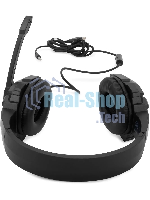 Гарнитура Oklick HS-L355G чёрный, проводная, 3.5 мм, подсветка