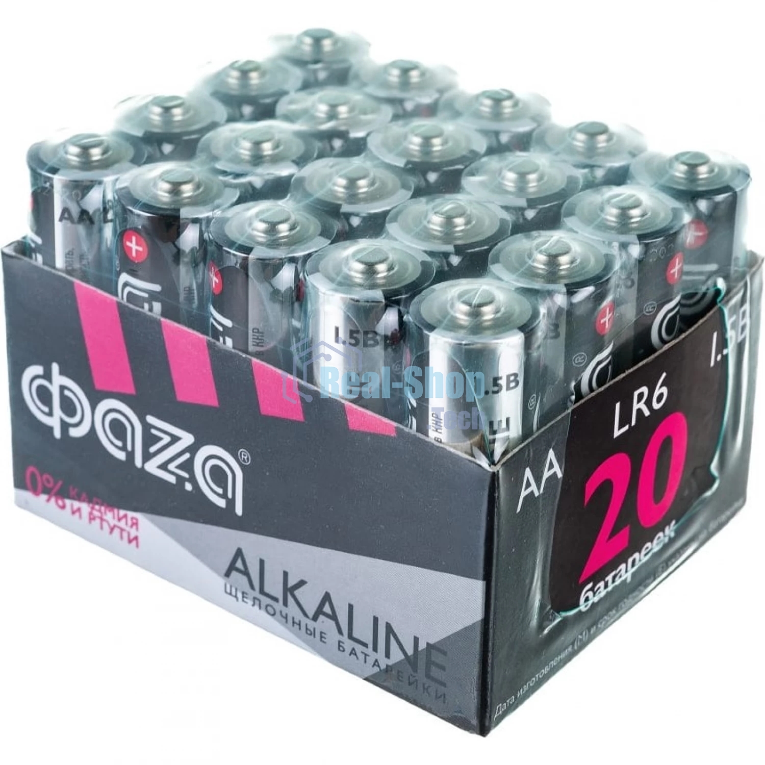 Элемент питания JazzWay LR 6 (AA) алкалиновая, уп. 20 шт. ФАZА Alkaline Pack-20