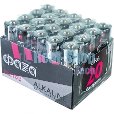 Элемент питания JazzWay LR 6 (AA) алкалиновая, уп. 20 шт. ФАZА Alkaline Pack-20