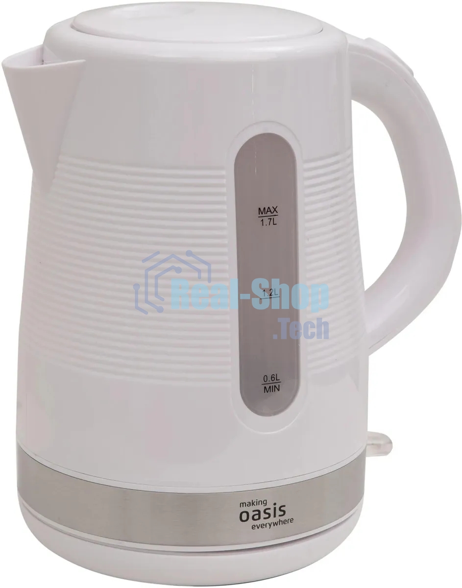 Чайник электрический Oasis making everywhere K-1PW 1.7 л, 2200 Вт, белый