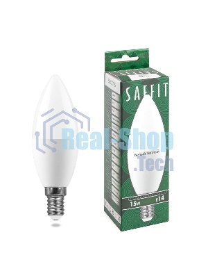 Лампа светодиодная SAFFIT SBC3715 LED 15Вт Е14 теплый матовая свеча