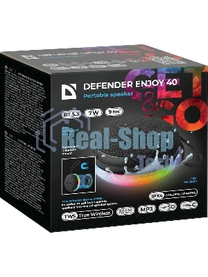 Портативная акустика Defender Enjoy 40 7Вт, Magnet/BT/IPX4/FM/TF/TWS