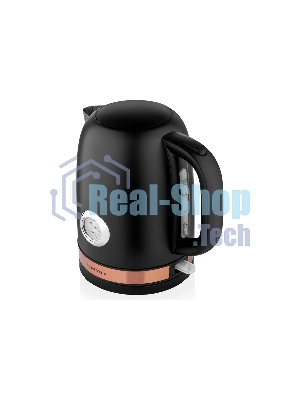 Чайник электрический BRAYER BR1005BK 2200 Вт.1.7 л, STRIX, сталь окраш, термометр, черный