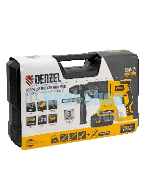 Перфоратор Denzel BLRH-IB-26, SDS-plus, 18 В, 3 Дж, от аккумулятора