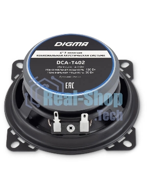 Колонки автомобильные Digma DCA-T402 180Вт 86дБ 4Ом 10см (4дюйм) (ком.:2кол.) коаксиальные двухполосные