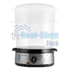 Пароварка электрическая Centek CT-1457 9л 800Вт, стальной корпус, таймер 60 мин, 3 контейнера