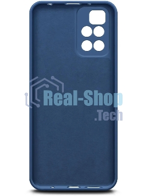 Чехол (клип-кейс) BORASCO Microfiber Case, для Xiaomi Redmi 10, синий