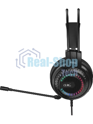 Гарнитура Genius HS-GX570U чёрный, проводная, USB, подсветка