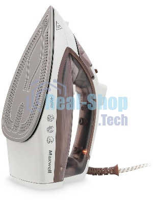 Утюг Maxwell MW-3047, 2400 Вт, белый/коричневый