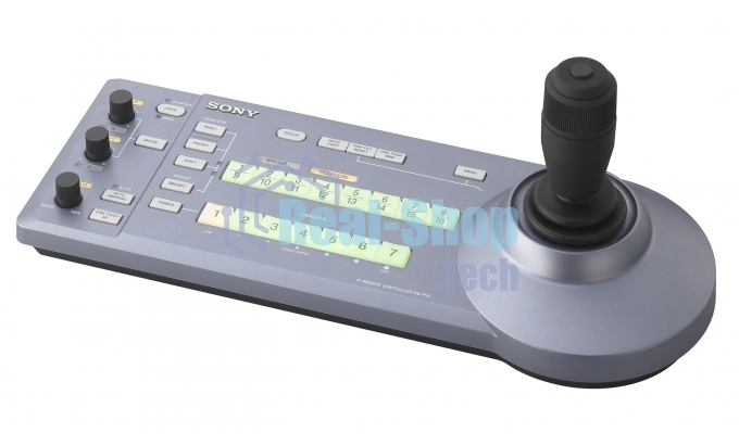 Пульт Sony RM-IP10 управления камерами SONY серии BRC или EVI. Позволяет управлять 112 камерами BRC по IP-сети или 7 камерами по обычной сети VISCA. В системе можно использовать до 5 панелей дистанционного управления.