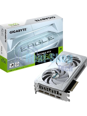 Видеокарта Gigabyte GV-N5060EAGLEOC ICE-8GD, NVIDIA GeForce RTX 5060, 8 ГБ GDDR7, 128 бит, PCI-e 5.0, 1xHDMI, 3xDP