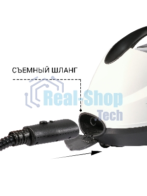 Пароочиститель Bort BDR-2500-RR-Iron белый/черный, напольный, 2300 Вт, 45 г/мин, 1500 мл