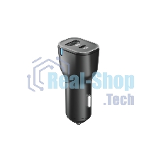 Автомобильное зарядное устройство OLMIO Type-C + USB, 20W, PowerDelivery, QuickCharge3.0, черное