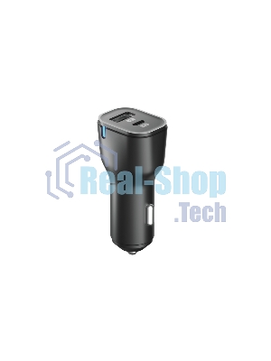 Автомобильное зарядное устройство OLMIO Type-C + USB, 20W, PowerDelivery, QuickCharge3.0, черное