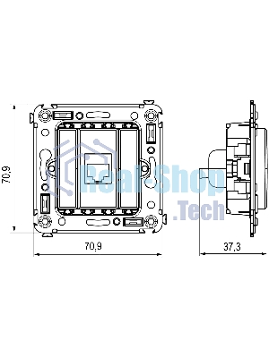 Розетка компьютерная DKC 4400663 1-м СП Avanti 