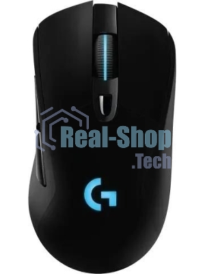 Мышь игровая Logitech G703 Lightspeed черная, сенсор 100-25600dpi (Hero25K), беспроводная 2.4GHz + USB 1,8м, 5 программируемых кнопок + колесо прокрутки, RGB-подсветка, под правую руку