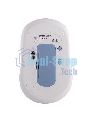 Комплект клавиатура+мышь Smartbuy 107AG беспроводной, USB, 1200 DPI, бело-голубой