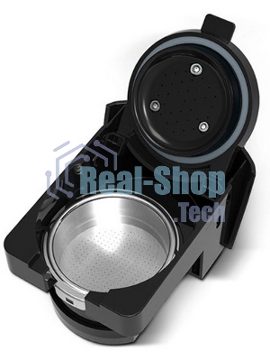 Кофеварка комбинированная BQ CM3000 черный/белый, исп. кофе - молотый, капсулы Nespresso/Dolce Gusto, 0.6 л, 1450 Вт, 19 бар