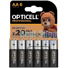Элемент питания алкалиновый AA/LR6 (блист. 6шт) Professional Opticell 5052003