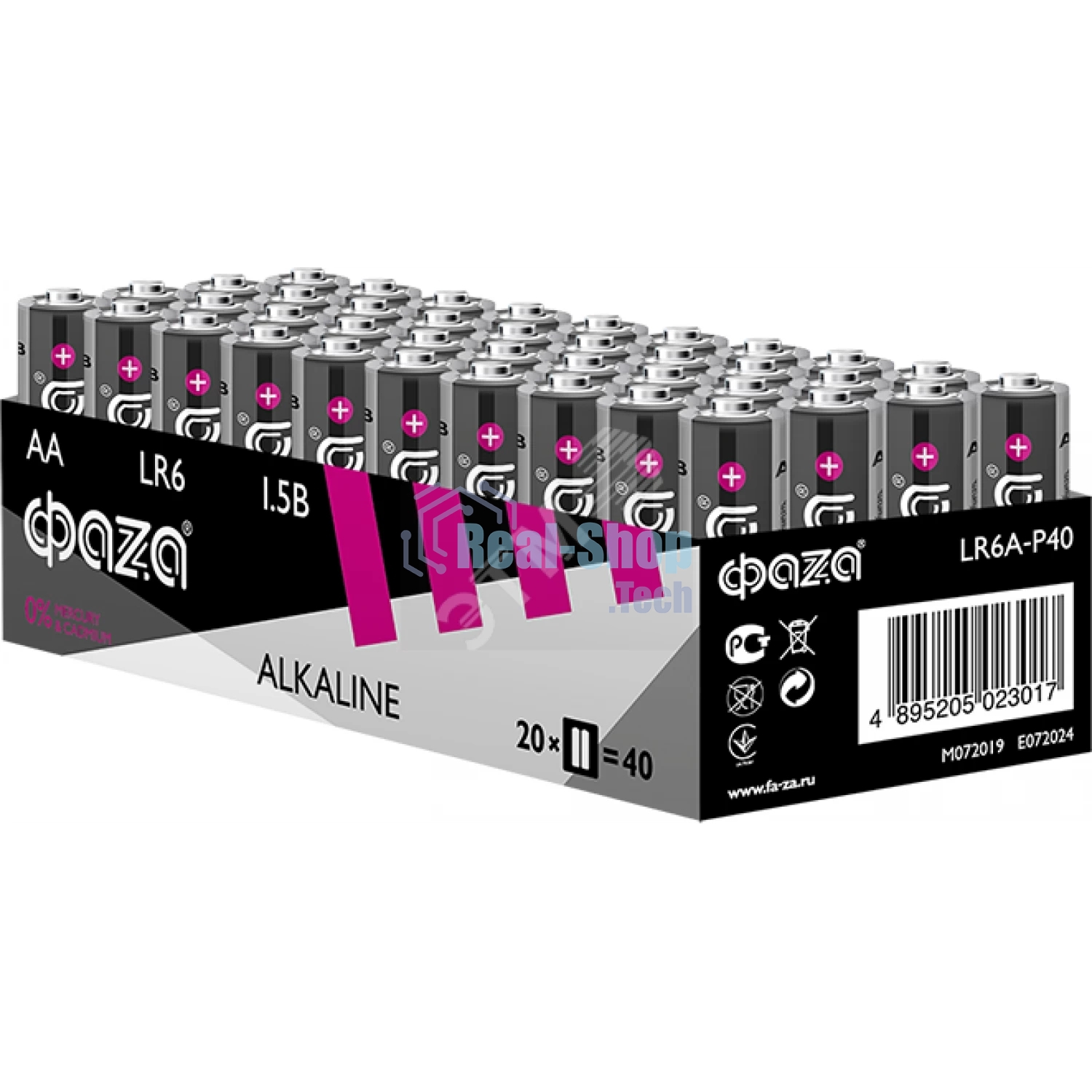 Элемент питания JazzWay LR 6 (AA) алкалиновая уп. 40 шт. ФАZА Alkaline Pack-40