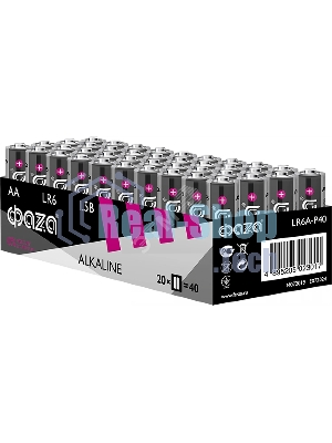 Элемент питания JazzWay LR 6 (AA) алкалиновая уп. 40 шт. ФАZА Alkaline Pack-40