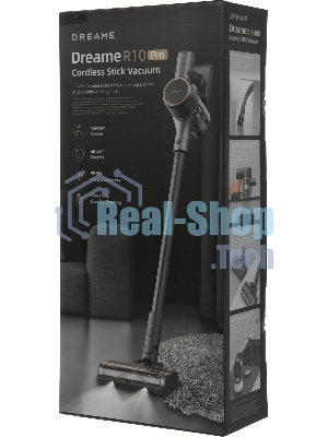 Пылесос вертикальный Dreame Cordless Vacuum Cleaner R10 Pro черный, питание от аккумулятора, 150 Вт, уборка сухая, пылесборник 0.6 л