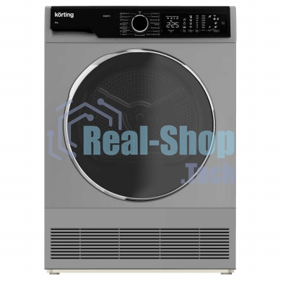 Сушильная машина Korting KD 60L97 S серебристый, 10 кг, сушка - конденсационная, программ - 15, 59.6 x 84.5 x 64 см