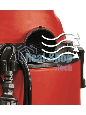 Строительный пылесос Einhell TC-VC 1825 (2342430) красный, 1250 Вт, уборка сухая/влажная, пылесборник мешок/контейнер, 25 л