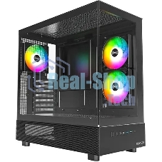 Компьютерный корпус Montech XR черный без БП ATX 3x120мм 2xUSB3.0 1xUSB3.1 audio bott PSU