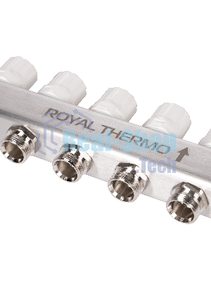 Коллектор Royal Thermo нерж. в сборе с расходомерами 1