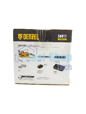 Цепная пила аккумуляторная бесщет. Denzel RCS400-36-0, Li-ion, 36 В, шина 400 мм