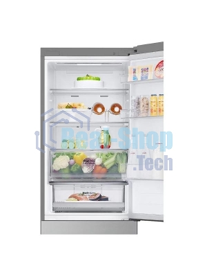 Холодильник LG GC-B459ANMW серебристый двухкамерный 234/110л морозилка снизу, No Frost