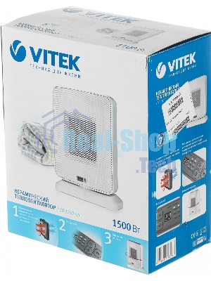 Тепловентилятор Vitek VT-2052, 1500Вт, белый 2052-vt-01