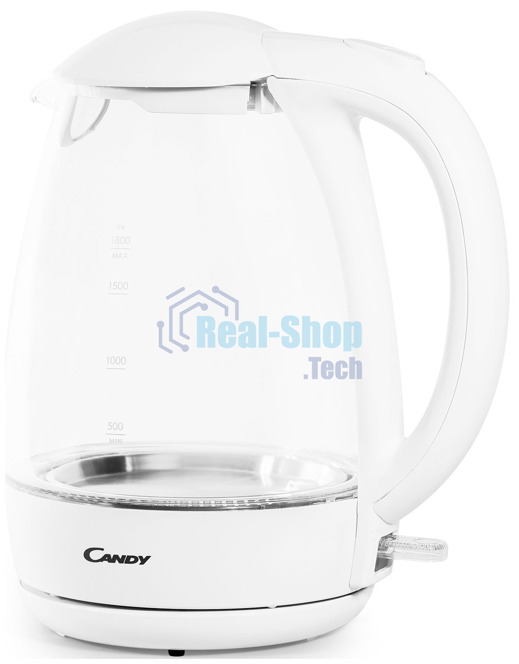 Чайник электрический Candy CK-300 1.8л. 2200Вт белый корпус: Металл/стекло/пластик